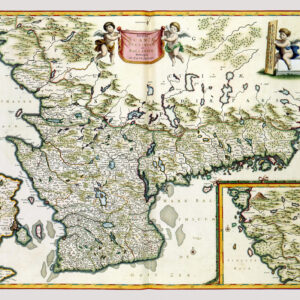 Historisk karta över Skåne innan 1658.