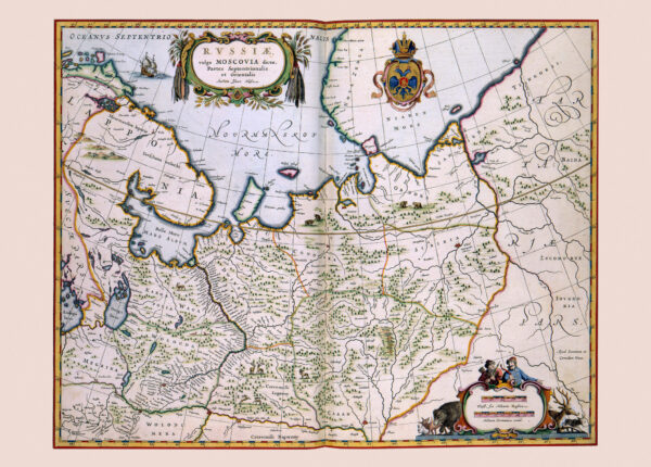 Historisk karta över nordöstra Ryssland 1638.