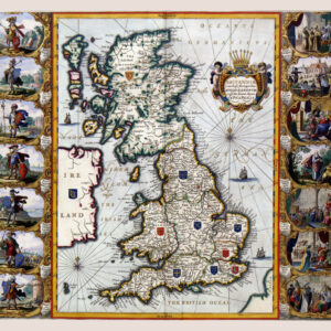Historisk karta över Storbritannien 1600-tal.